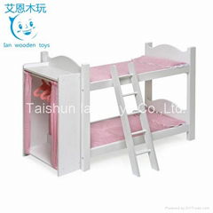 Sweet Style Wooden Doll Bunk Bed with