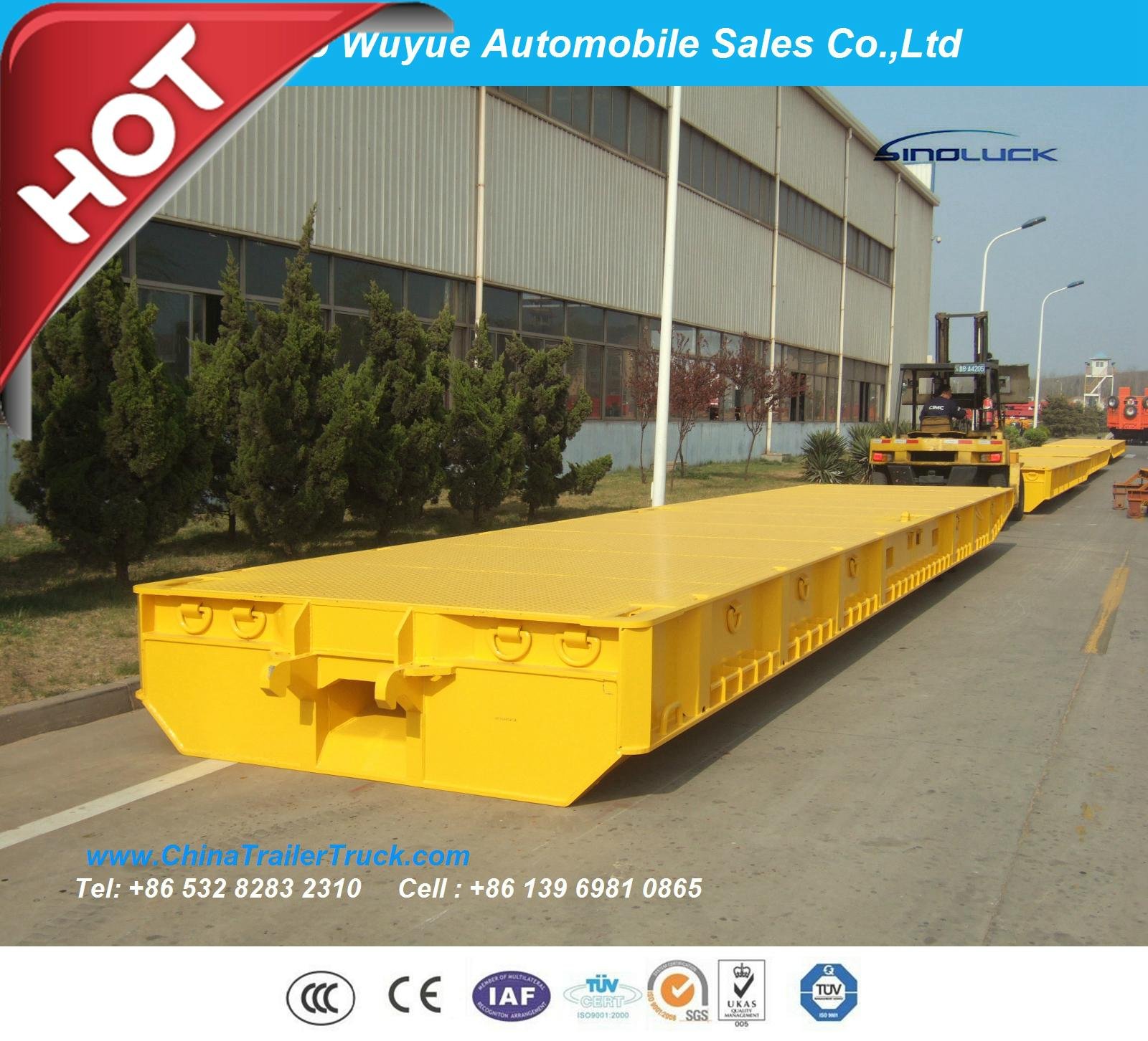 40FT Roll Trailer or Mafi Type Semitrailer with Capacity 100 Tons