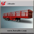 3 axle box cargo fence semi trailer