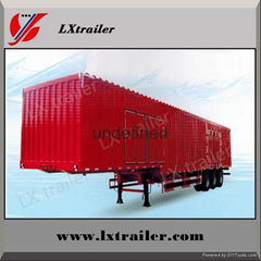 Shandong liangshan 40ton 3 Axles box type semi trailer