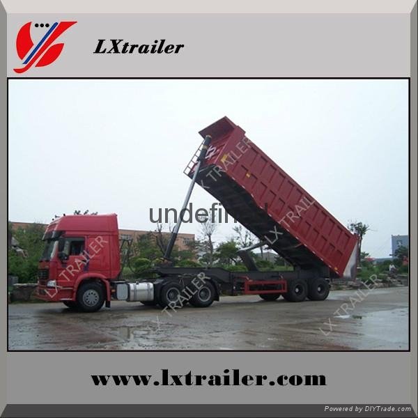 china 3 axle 45 cubic meters sand dump trailer good price 2