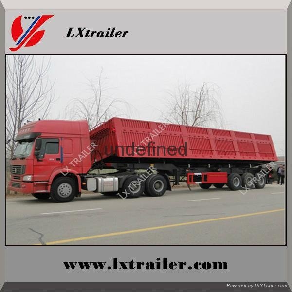 china 3 axle 45 cubic meters sand dump trailer good price
