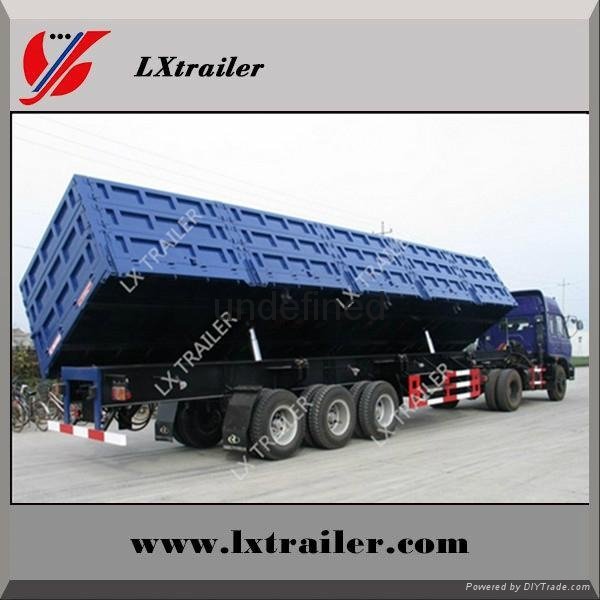 china 3 axle 45 cubic meters sand dump trailer good price 3