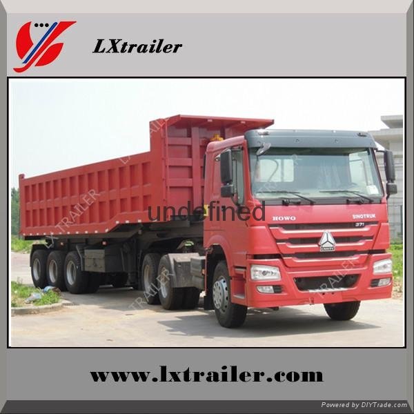 china 3 axle 45 cubic meters sand dump trailer good price 5
