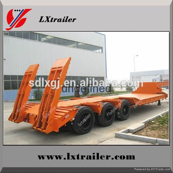 3 axles hot selling flat bed semi trailer,tri-axle low bed semi trailer 3