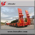 3 axles hot selling flat bed semi trailer,tri-axle low bed semi trailer 2