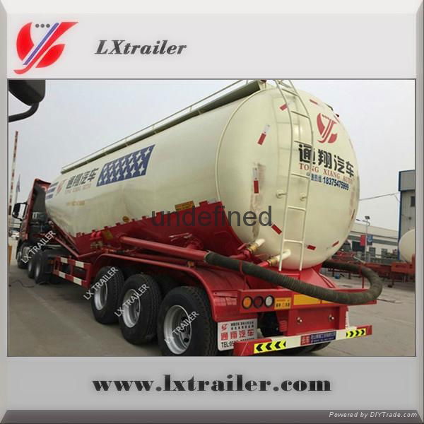 China cheap cement transport semi truck trailer bulk powder tanker trailer 4