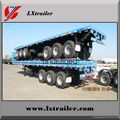 High quality 3 axle tractor truck use 40ft container flatbed semi trailers 4