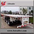 High quality 3 axle tractor truck use 40ft container flatbed semi trailers 5