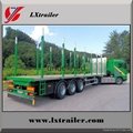 Factory hot sale low price wood timber transport semi trailer truck 2