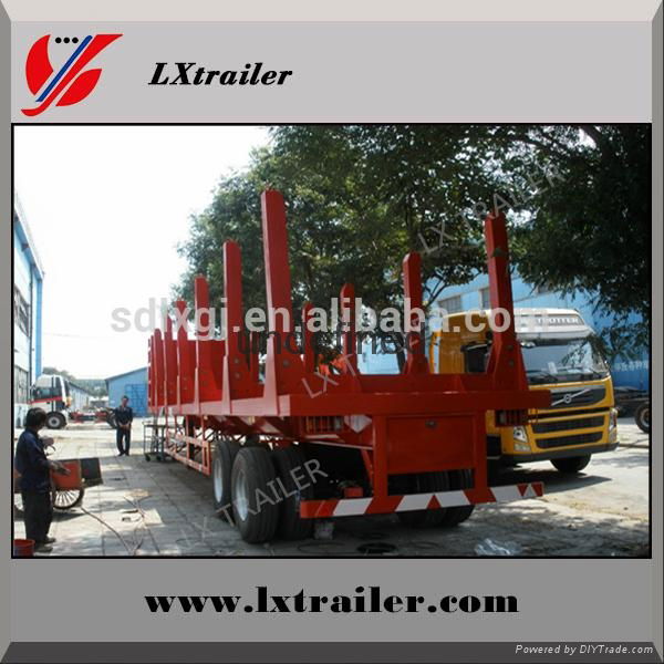 Factory hot sale low price wood timber transport semi trailer truck 4