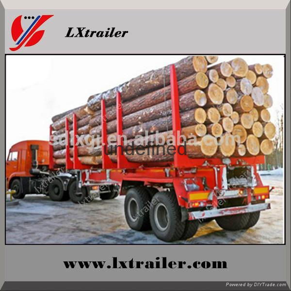 Factory hot sale low price wood timber transport semi trailer truck 5