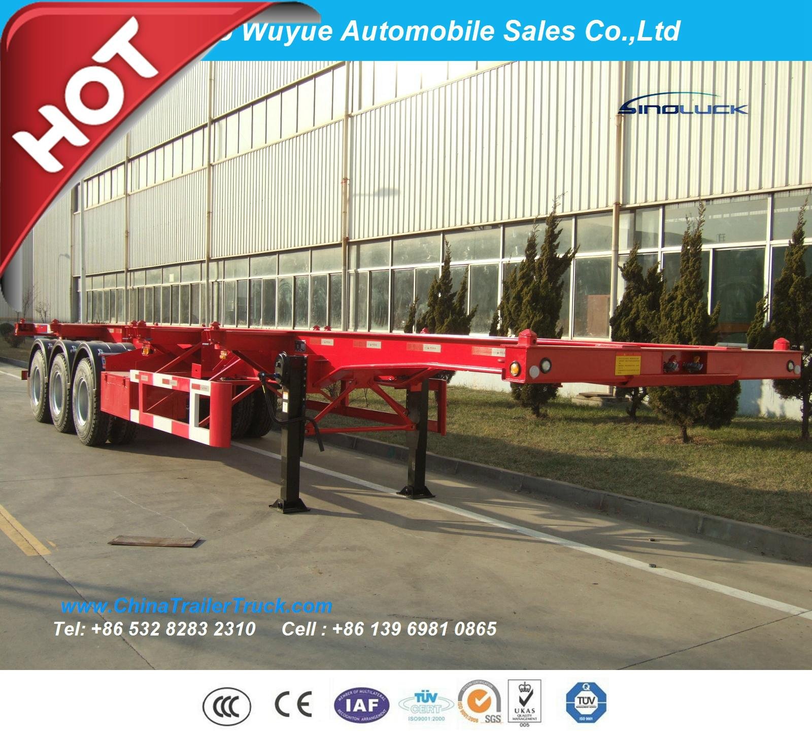 40FT Skeleton Semi Truck Trailer or Container Chassis Trailer 2