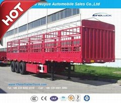 Livestock or Animals Transport Truck Semitrailer or Fence Semi Truck Trailer
