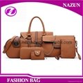 handbags and purse 6 bags in 1 set PU leather fashion handbags 5
