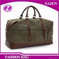 custom design canvas overnight bag large tote bag fashion vintage duffel bag 1