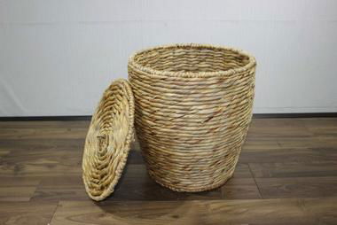 Water hyacinth laundry basket