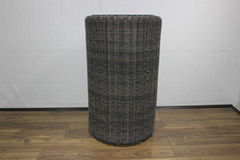 Set of 3 round poly rattan planter CH2909A/3MixBR1