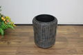 Set of 3 round poly rattan planter CH2909A/3MixBR1 3