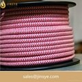 Coloured vintage industrial fabric lighting flat electrical wire lamp cotton bra 2