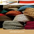 Electric lighting cable three cotton core fabric round braided electrical wire 3