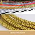 Electric lighting cable three cotton core fabric round braided electrical wire 4