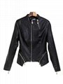 Fashion Women Faux Soft Leather Jackets 3