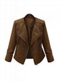 Fashion Women Brown Jacket Outerwear 2