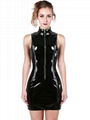 Fashion Women Sleeveless Black Vinyl