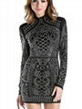 Fashion Women Casual Black Long Sleeve Dress