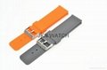 Fashionable clasp silicone double watchbands 4