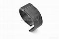 1.0mm coarse black stainless steel smart watch bands for samsung gear s3 2