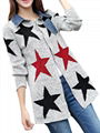 Fashion Grey Women Sexy Star Coat