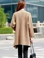 Women Fashion High Quality Khaki Grey Casual Long Sleeve Coat 5