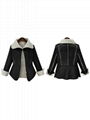 Women Fashion Short Black Long Sleeve Coat 2