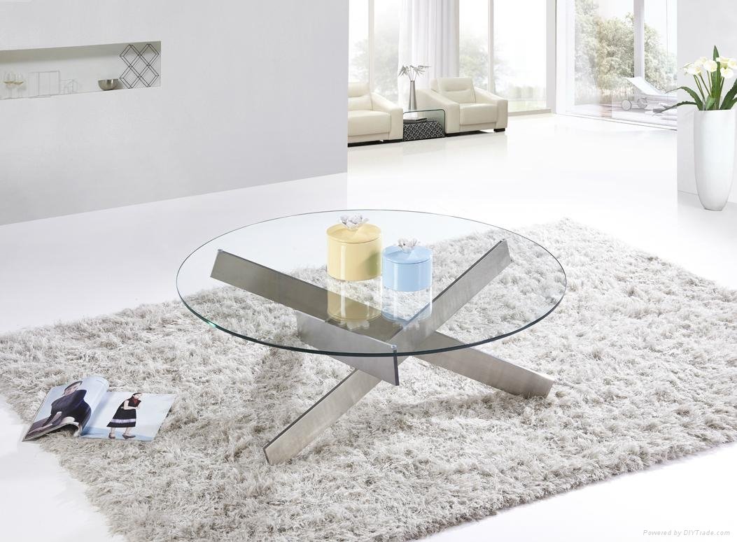 SHIMING MS-3353 Round wooden (MDF) top classic coffee table 5