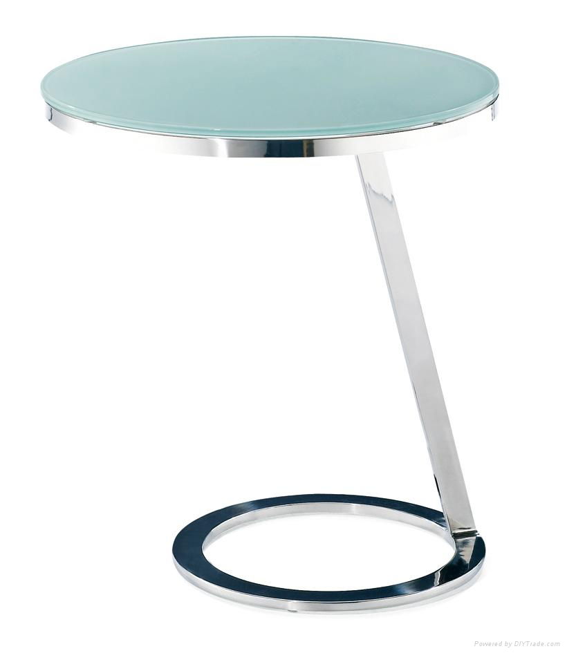 SHIMING MS-3316 Tempered glass with stainless steel small side table
