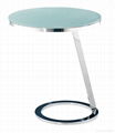 SHIMING MS-3316 Tempered glass with stainless steel small side table 1