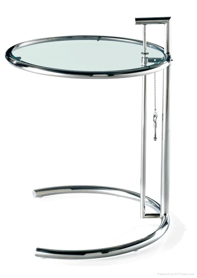 SHIMING MS-3316 Tempered glass with stainless steel small side table 4