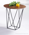 SHIMING MS-3366 Wooden(MDF) top side table with stainless steel frame 3