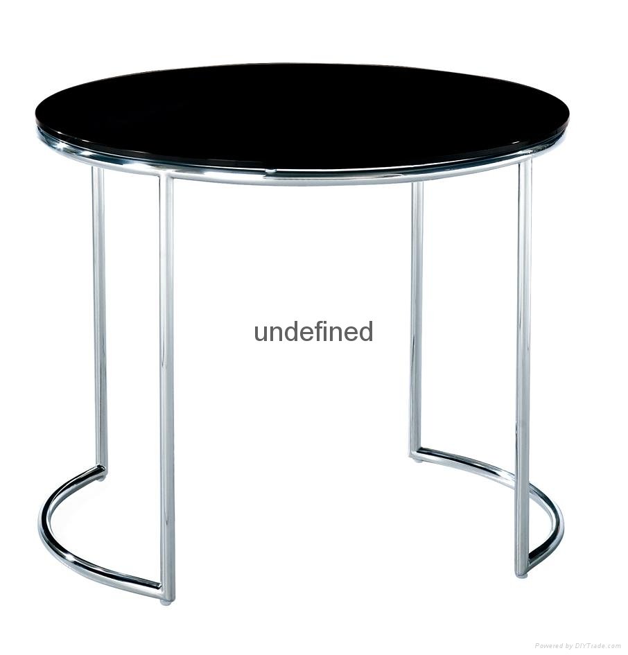 SHIMING MS-3365 black tempered glass end side table 2
