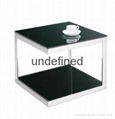SHIMING MS-3365 black tempered glass end side table 4