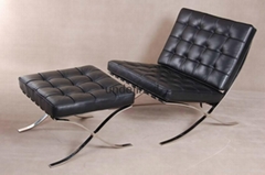 SHIMING FURNITURE MS-3101 Barcelona Chair and ottoman