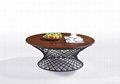 SHIMING Furniture MS-3369-1 Grey transparent glass coffee table 2