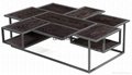 SHIMING Furniture MS-3369-1 Grey transparent glass coffee table 5
