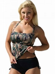 Plus Size Camouflage Bikini