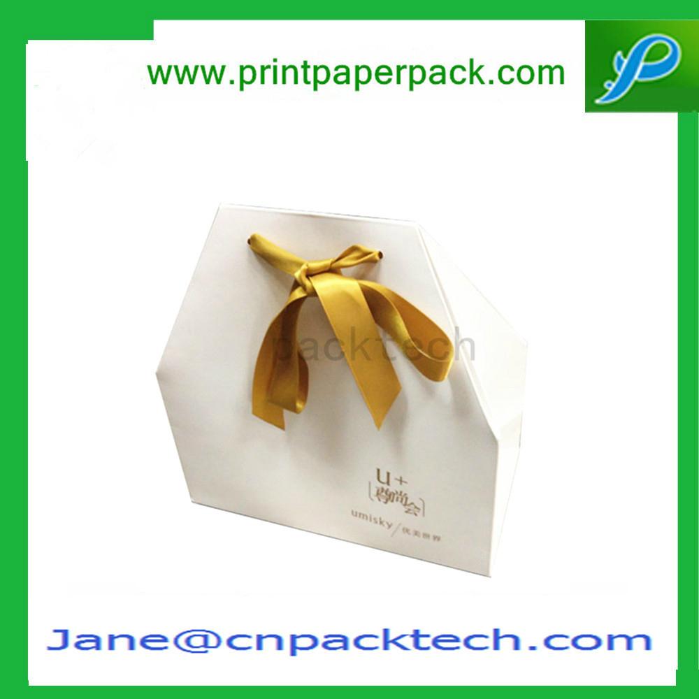 Custom Printed Fashion Ribbon Box Rigid Paper Gift Box  3