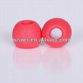 Pressure reduction ball shape slow rebound memory foam earplugs