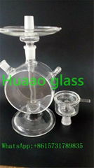 clean high borosilicate  glass handmade glass hookah pipee  glass bong