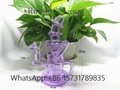 purple Transparent  External water cycle Tire filtration glass water pipe hookah